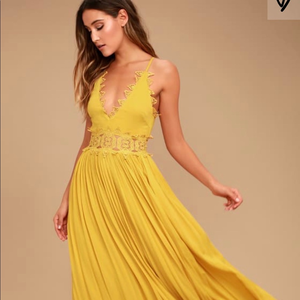 Lulu’s This is Love Mustard Yellow Maxi
